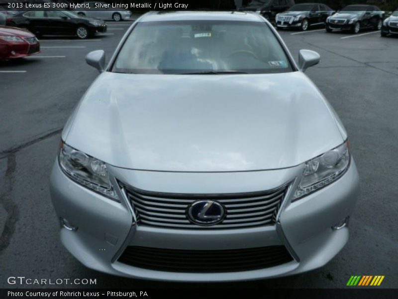 Silver Lining Metallic / Light Gray 2013 Lexus ES 300h Hybrid