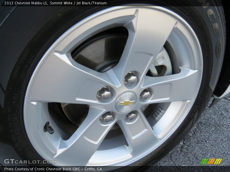 Summit White / Jet Black/Titanium 2013 Chevrolet Malibu LS