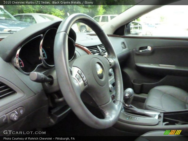 Black Granite Metallic / Ebony 2010 Chevrolet Malibu LTZ Sedan