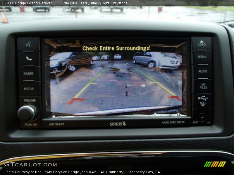 True Blue Pearl / Black/Light Graystone 2014 Dodge Grand Caravan SE