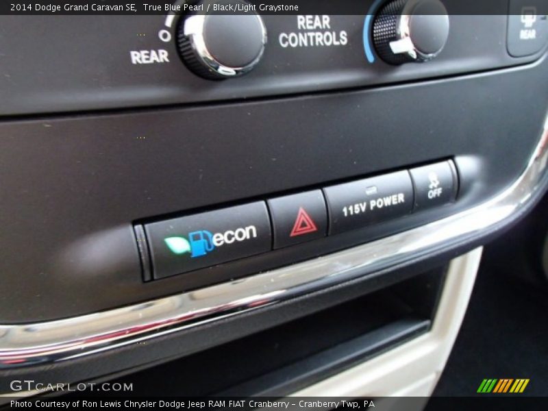 True Blue Pearl / Black/Light Graystone 2014 Dodge Grand Caravan SE