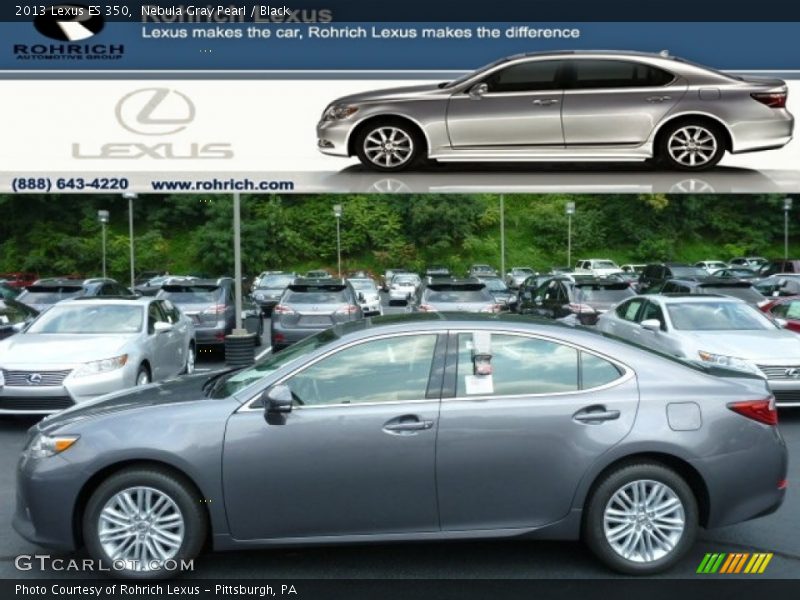 Nebula Gray Pearl / Black 2013 Lexus ES 350