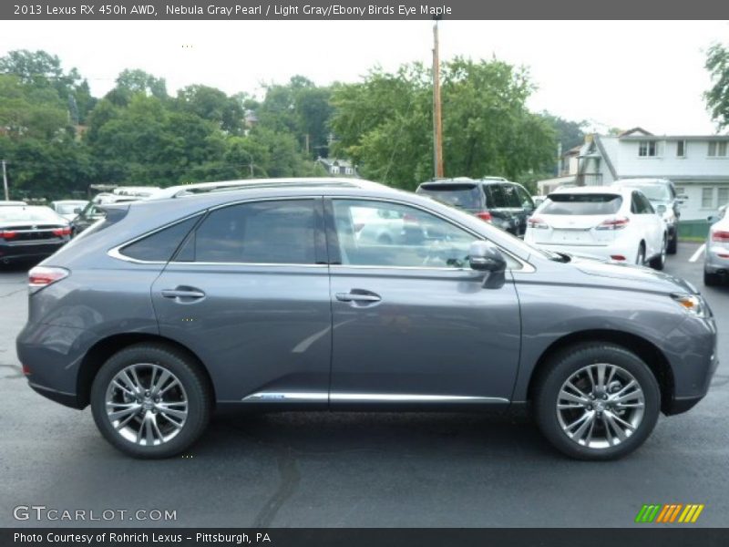 Nebula Gray Pearl / Light Gray/Ebony Birds Eye Maple 2013 Lexus RX 450h AWD