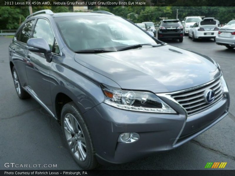 Nebula Gray Pearl / Light Gray/Ebony Birds Eye Maple 2013 Lexus RX 450h AWD