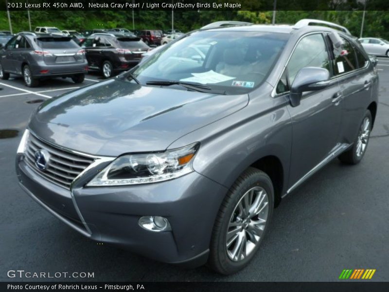 Nebula Gray Pearl / Light Gray/Ebony Birds Eye Maple 2013 Lexus RX 450h AWD