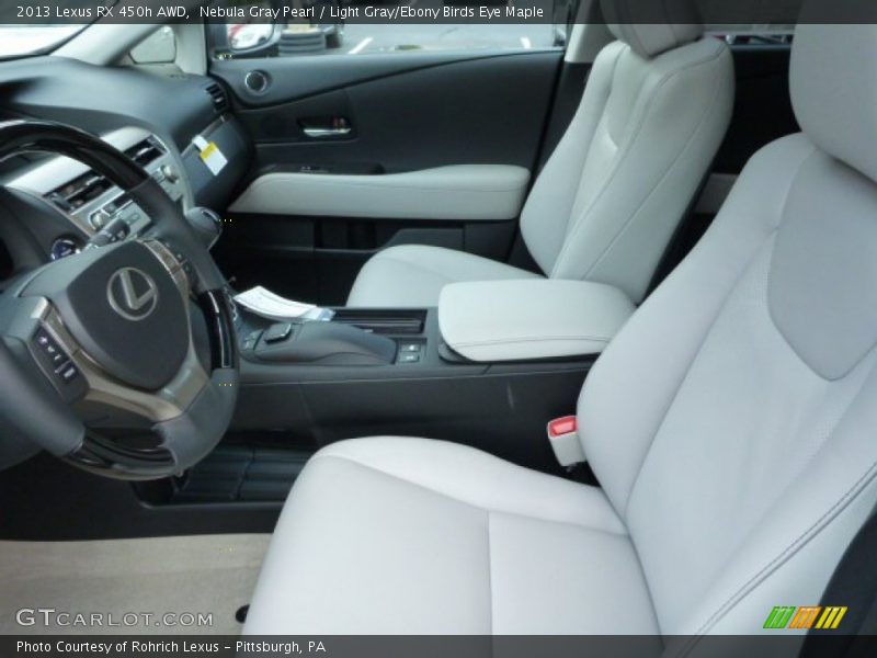 Nebula Gray Pearl / Light Gray/Ebony Birds Eye Maple 2013 Lexus RX 450h AWD