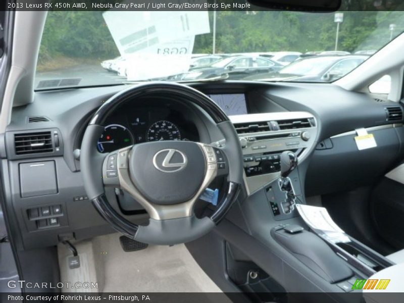 Nebula Gray Pearl / Light Gray/Ebony Birds Eye Maple 2013 Lexus RX 450h AWD