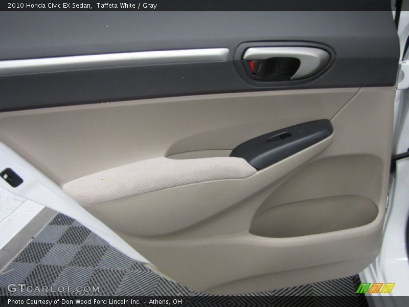 Taffeta White / Gray 2010 Honda Civic EX Sedan
