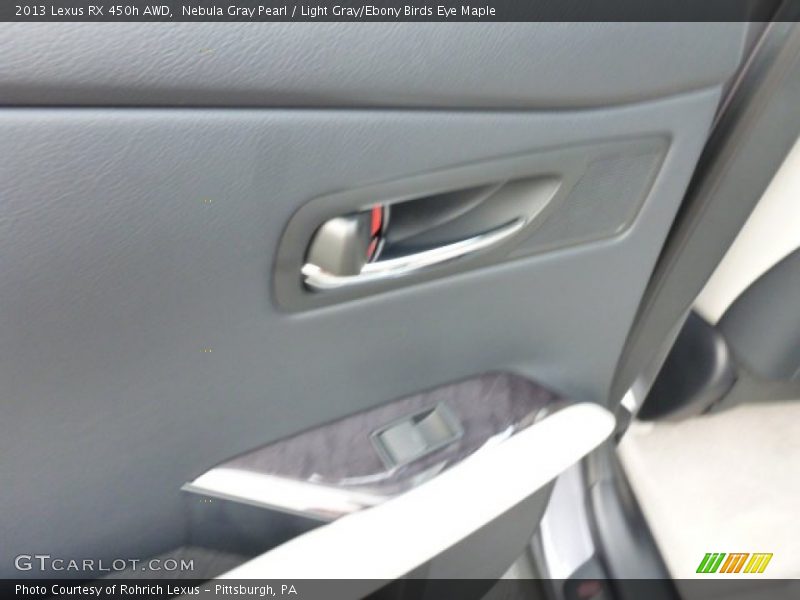 Nebula Gray Pearl / Light Gray/Ebony Birds Eye Maple 2013 Lexus RX 450h AWD
