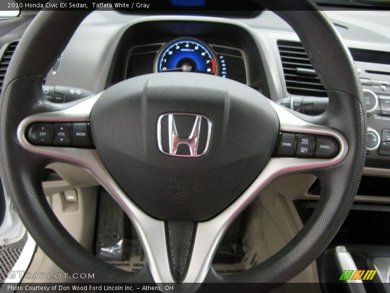 Taffeta White / Gray 2010 Honda Civic EX Sedan