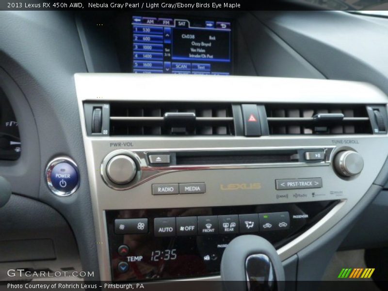Nebula Gray Pearl / Light Gray/Ebony Birds Eye Maple 2013 Lexus RX 450h AWD