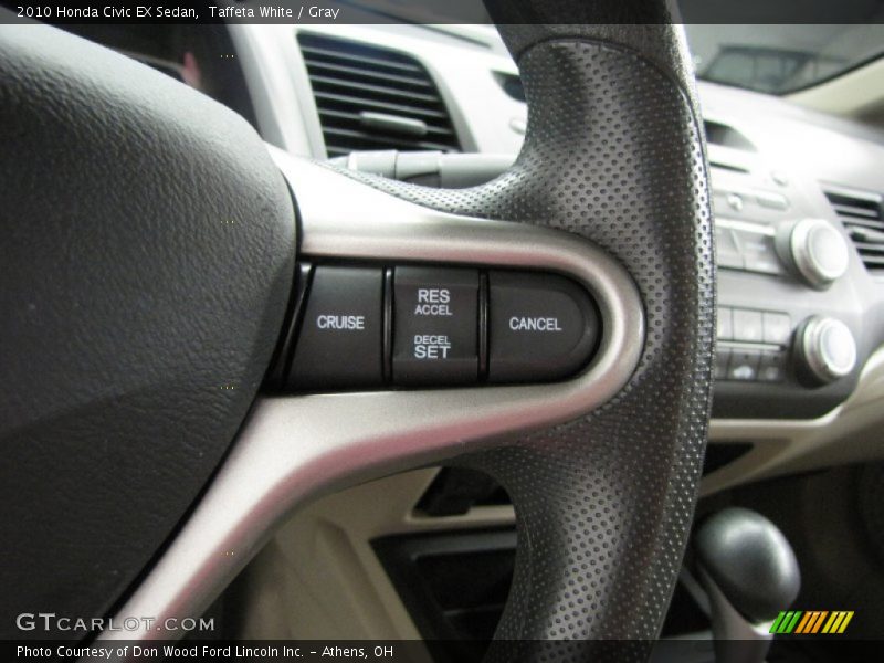 Taffeta White / Gray 2010 Honda Civic EX Sedan