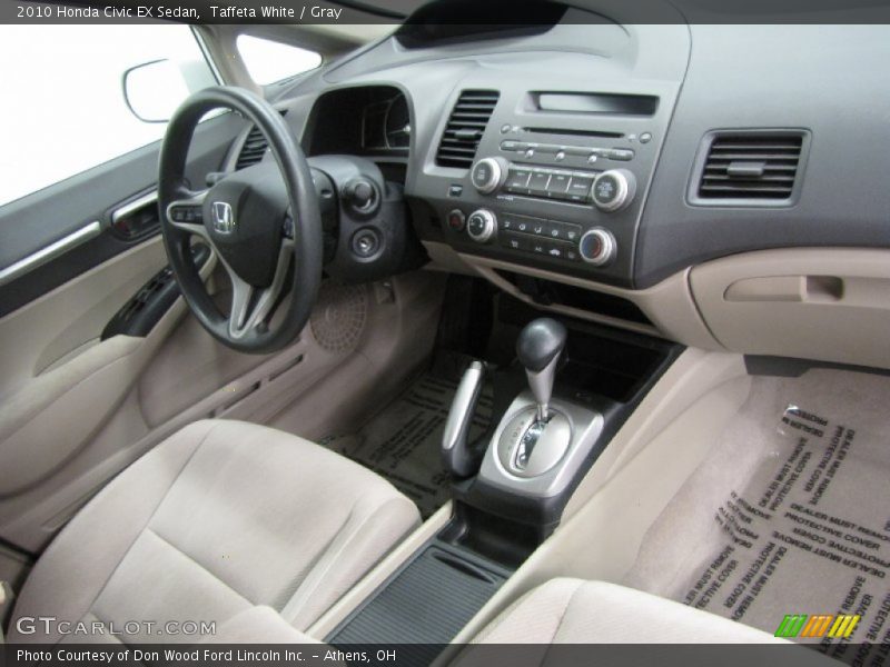 Taffeta White / Gray 2010 Honda Civic EX Sedan