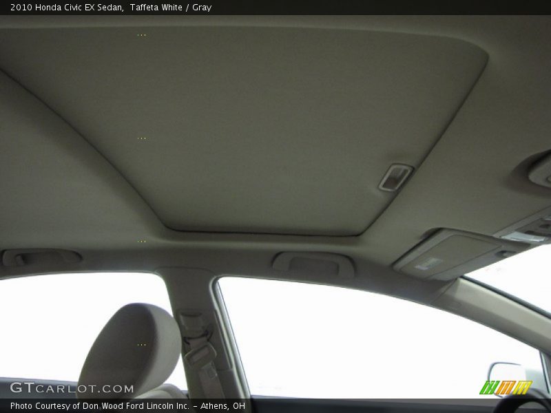 Taffeta White / Gray 2010 Honda Civic EX Sedan