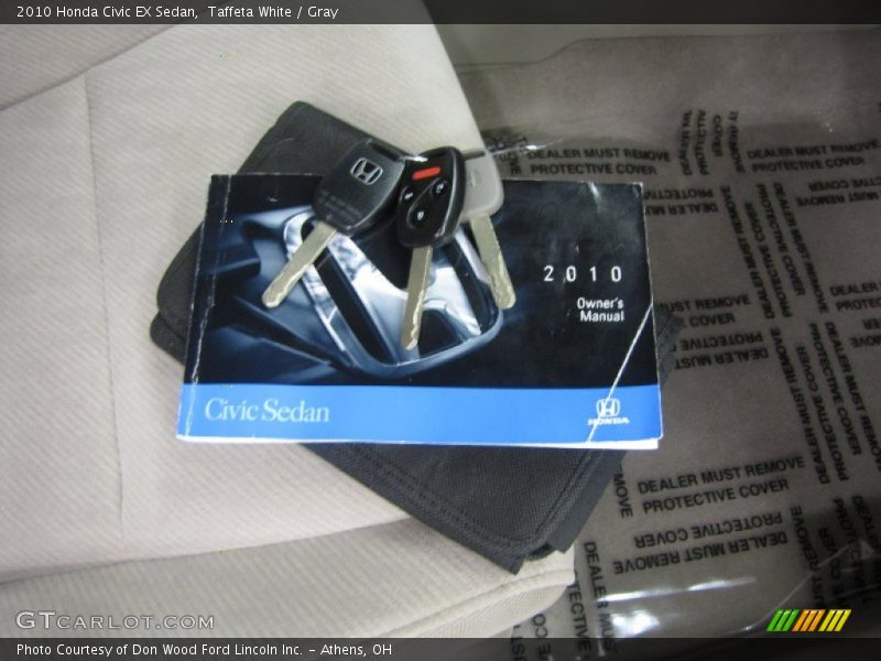 Taffeta White / Gray 2010 Honda Civic EX Sedan