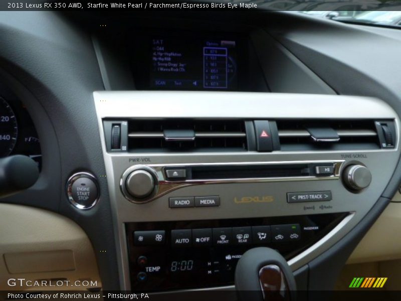 Controls of 2013 RX 350 AWD