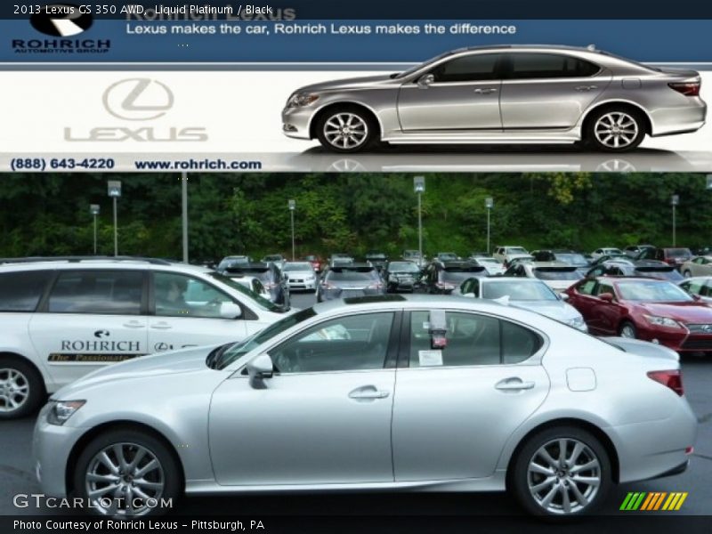 Liquid Platinum / Black 2013 Lexus GS 350 AWD
