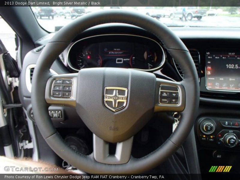 Bright Silver Metallic / Black 2013 Dodge Dart Limited