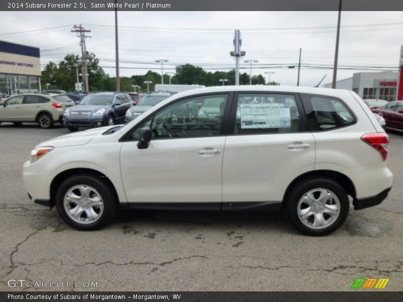 Satin White Pearl / Platinum 2014 Subaru Forester 2.5i
