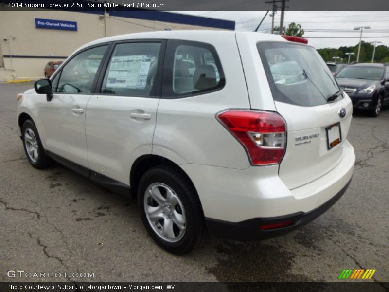 Satin White Pearl / Platinum 2014 Subaru Forester 2.5i