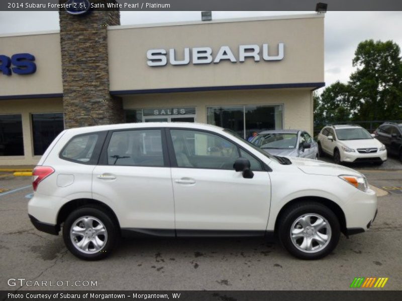 Satin White Pearl / Platinum 2014 Subaru Forester 2.5i