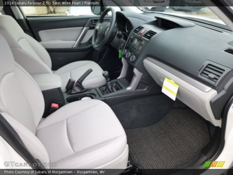Satin White Pearl / Platinum 2014 Subaru Forester 2.5i