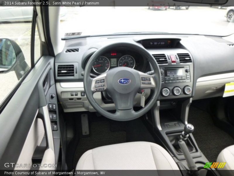 Satin White Pearl / Platinum 2014 Subaru Forester 2.5i