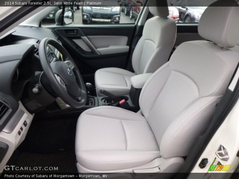 Satin White Pearl / Platinum 2014 Subaru Forester 2.5i