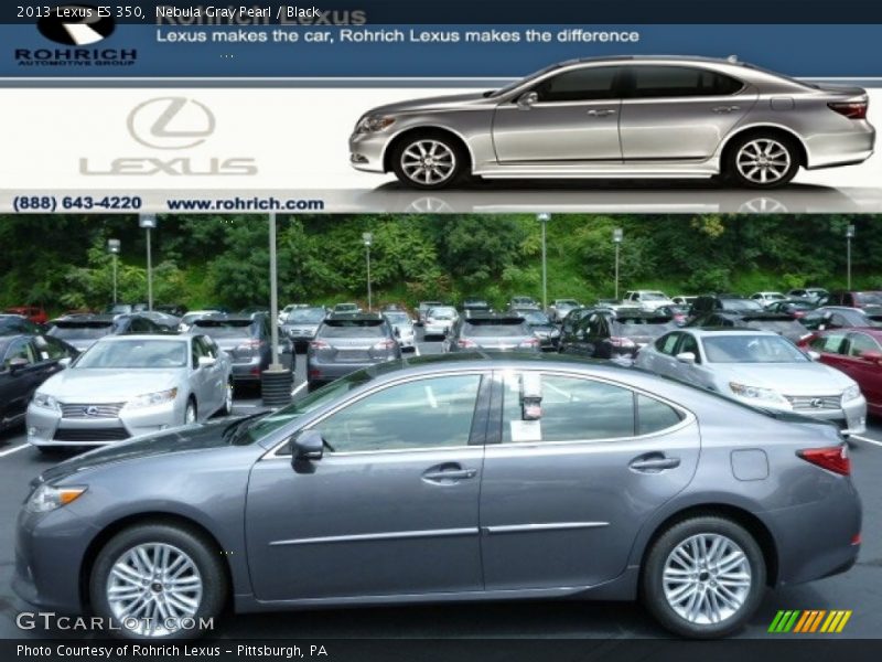 Nebula Gray Pearl / Black 2013 Lexus ES 350