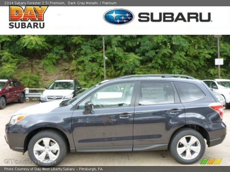 Dark Gray Metallic / Platinum 2014 Subaru Forester 2.5i Premium