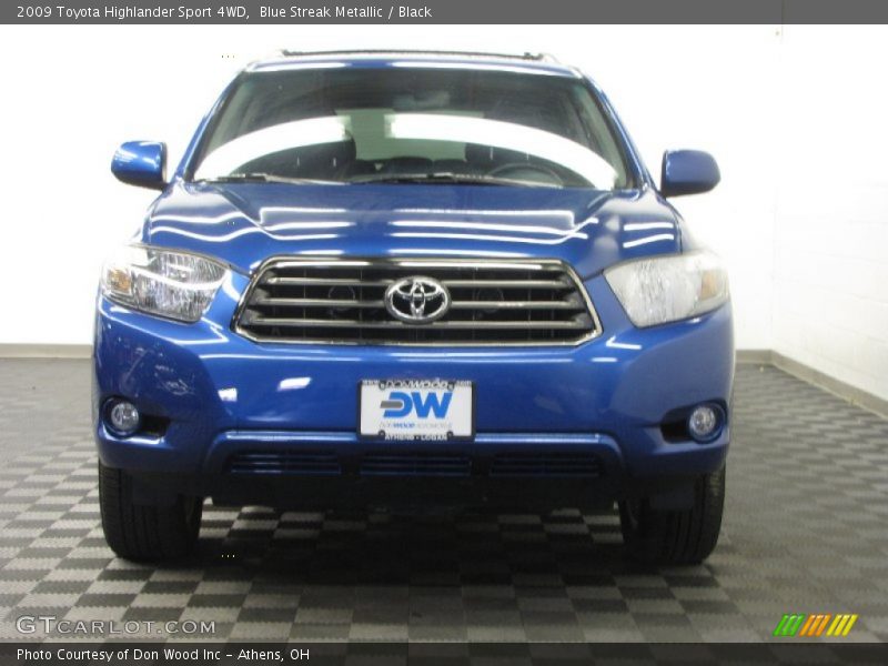 Blue Streak Metallic / Black 2009 Toyota Highlander Sport 4WD