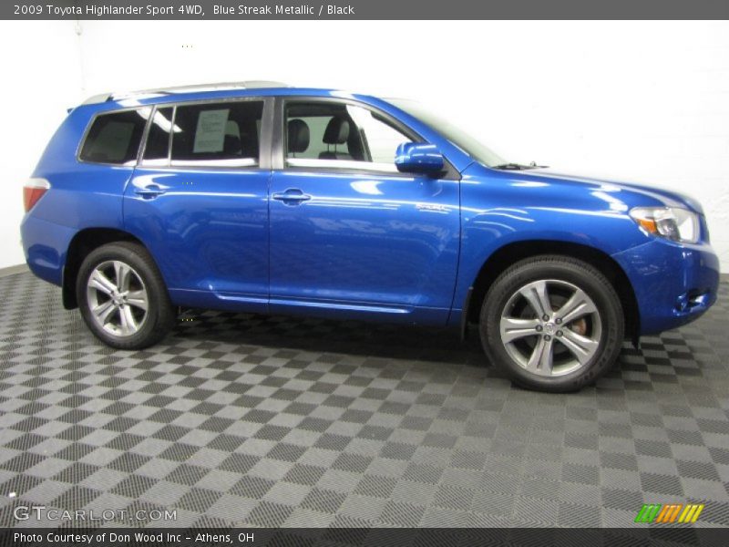 Blue Streak Metallic / Black 2009 Toyota Highlander Sport 4WD