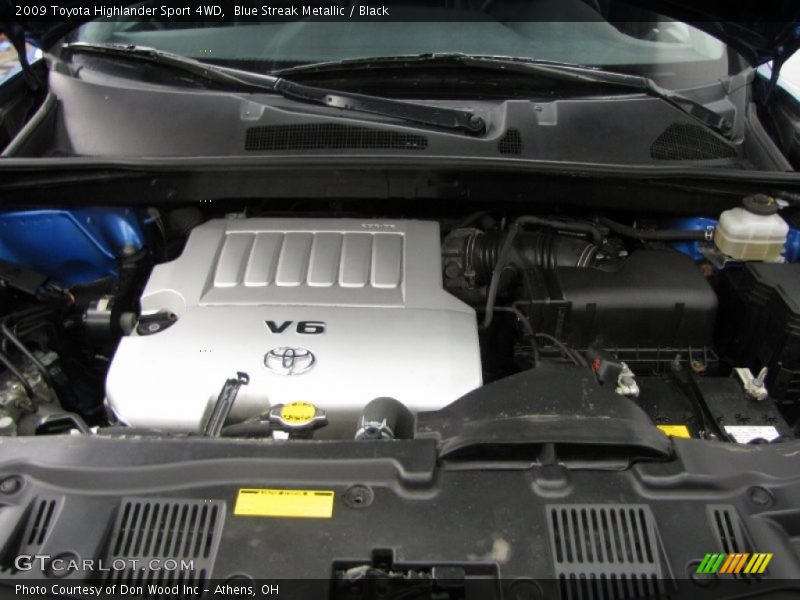 Blue Streak Metallic / Black 2009 Toyota Highlander Sport 4WD