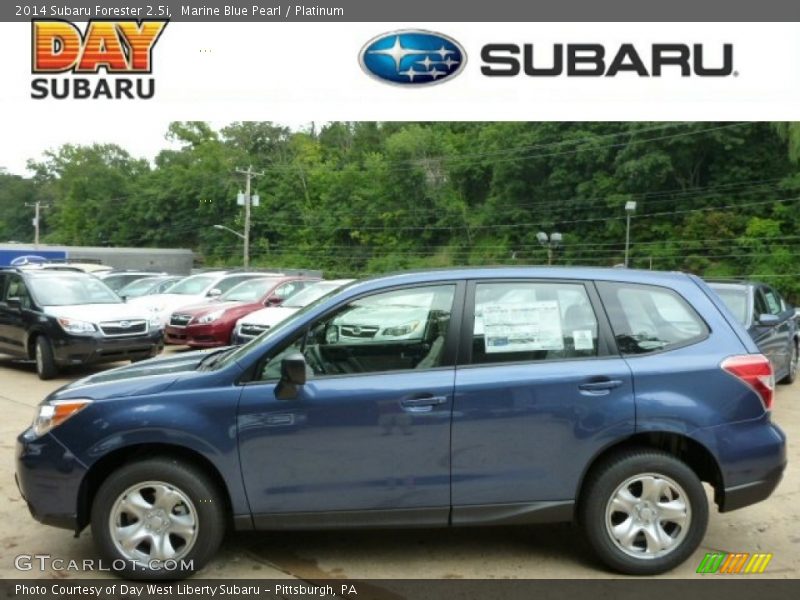 Marine Blue Pearl / Platinum 2014 Subaru Forester 2.5i