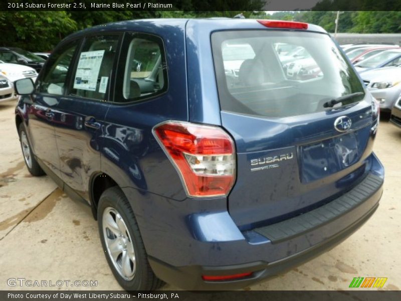 Marine Blue Pearl / Platinum 2014 Subaru Forester 2.5i