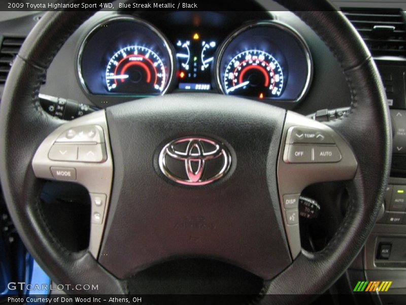 Blue Streak Metallic / Black 2009 Toyota Highlander Sport 4WD