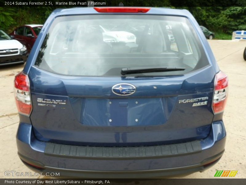 Marine Blue Pearl / Platinum 2014 Subaru Forester 2.5i