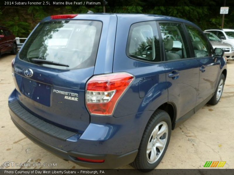 Marine Blue Pearl / Platinum 2014 Subaru Forester 2.5i