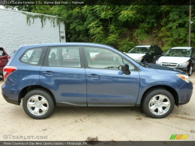 Marine Blue Pearl / Platinum 2014 Subaru Forester 2.5i