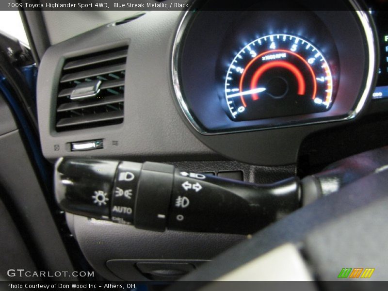 Blue Streak Metallic / Black 2009 Toyota Highlander Sport 4WD