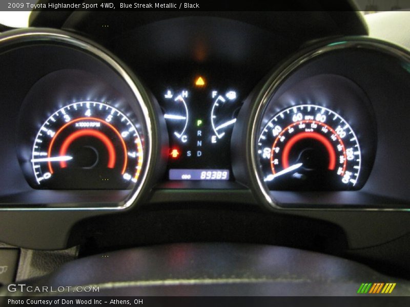 Blue Streak Metallic / Black 2009 Toyota Highlander Sport 4WD