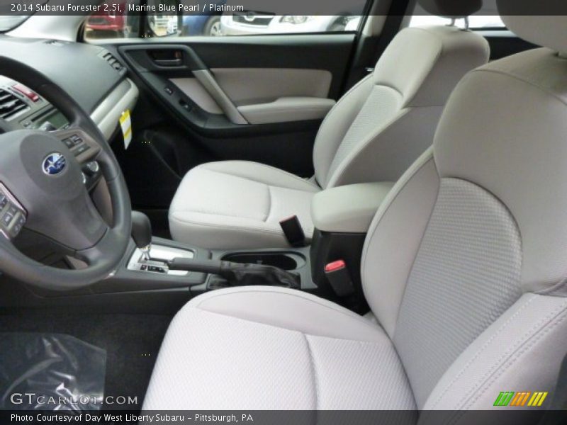 Marine Blue Pearl / Platinum 2014 Subaru Forester 2.5i