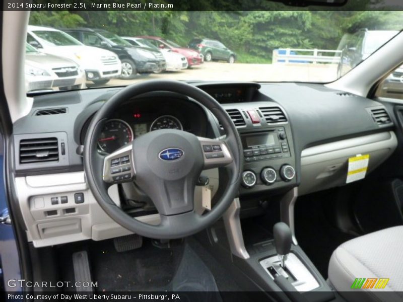 Marine Blue Pearl / Platinum 2014 Subaru Forester 2.5i