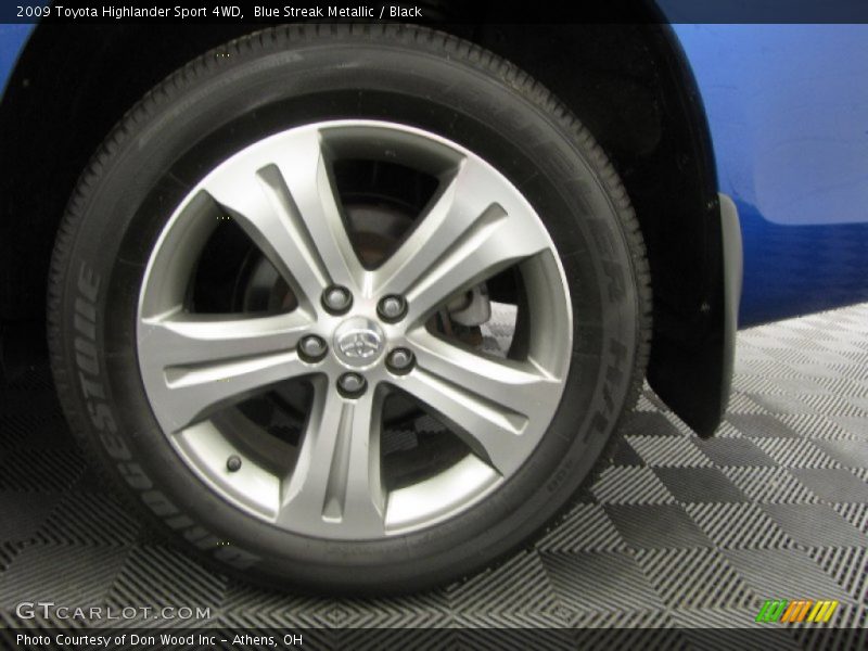 Blue Streak Metallic / Black 2009 Toyota Highlander Sport 4WD