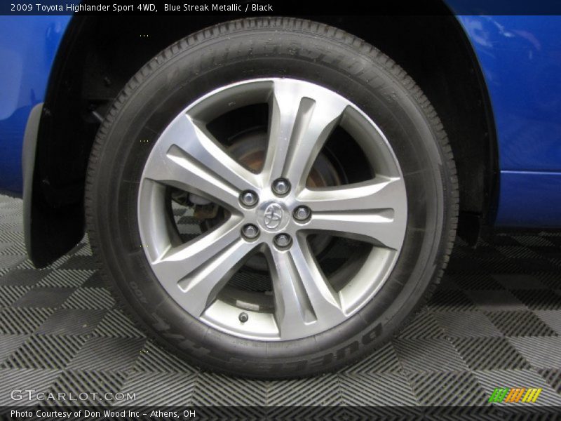 Blue Streak Metallic / Black 2009 Toyota Highlander Sport 4WD