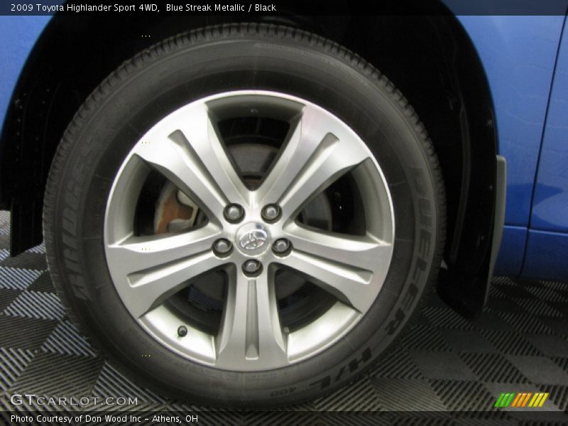 Blue Streak Metallic / Black 2009 Toyota Highlander Sport 4WD