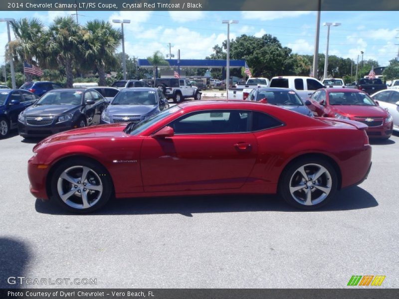 Crystal Red Tintcoat / Black 2014 Chevrolet Camaro LT/RS Coupe