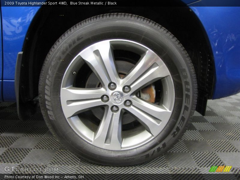 Blue Streak Metallic / Black 2009 Toyota Highlander Sport 4WD