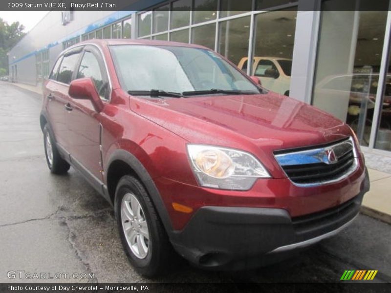 Ruby Red / Tan 2009 Saturn VUE XE