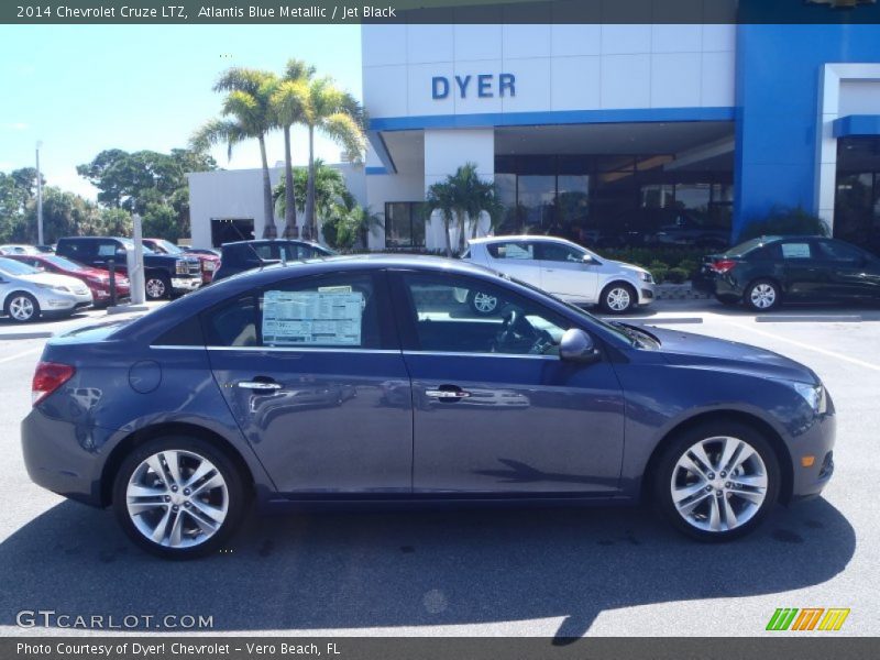 Atlantis Blue Metallic / Jet Black 2014 Chevrolet Cruze LTZ